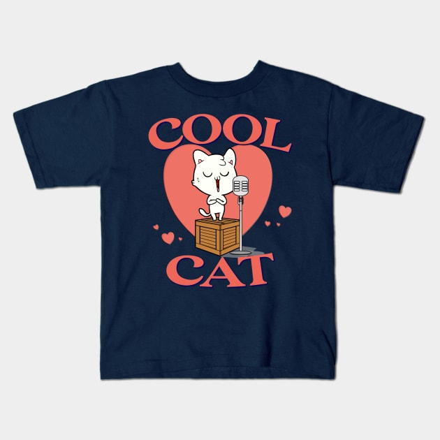 Cool Cat Kids T-Shirt by Blended Designs